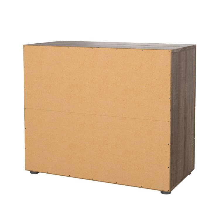 Cassettiera Marinette, Settimino multiuso, Comò camera da letto, Mobile con cassetti, 70x40 h76 cm, Rovere