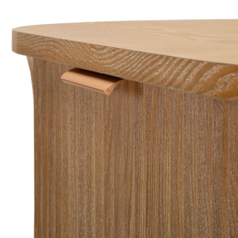 Cassettiera Marrone Ciliegio oro 3 Cassetti Effetto Invecchiato 81x47x82h cm, Apertura Scorrevole - Fama