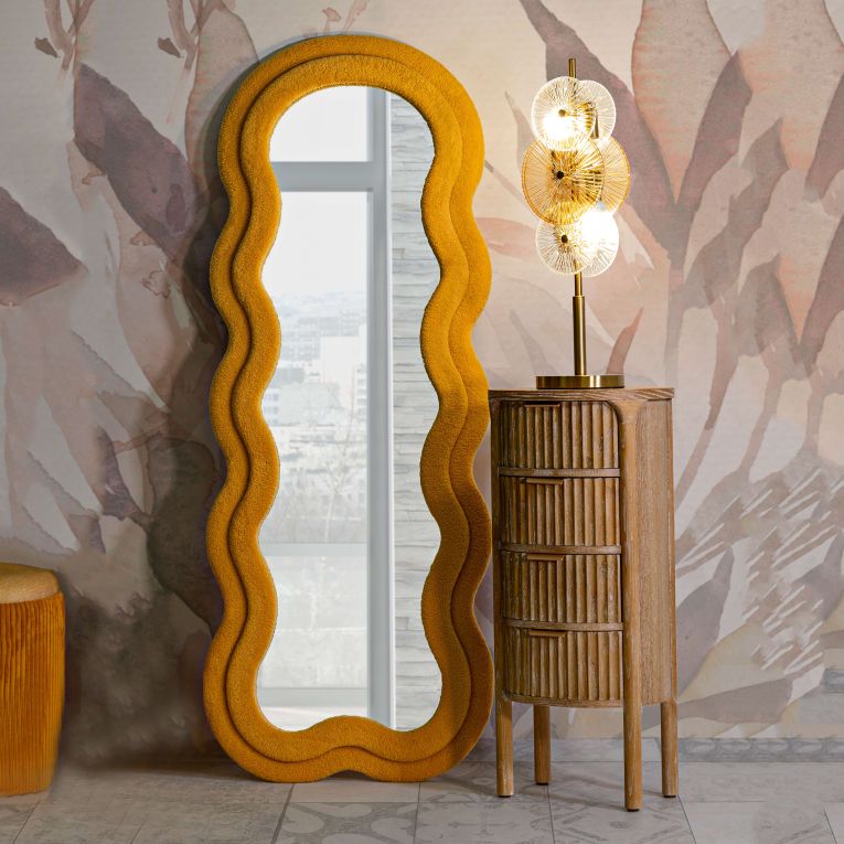 Cassettiera Marrone Ciliegio oro 4 Cassetti Effetto Invecchiato 38x34x82h cm, Apertura Scorrevole - Falisa