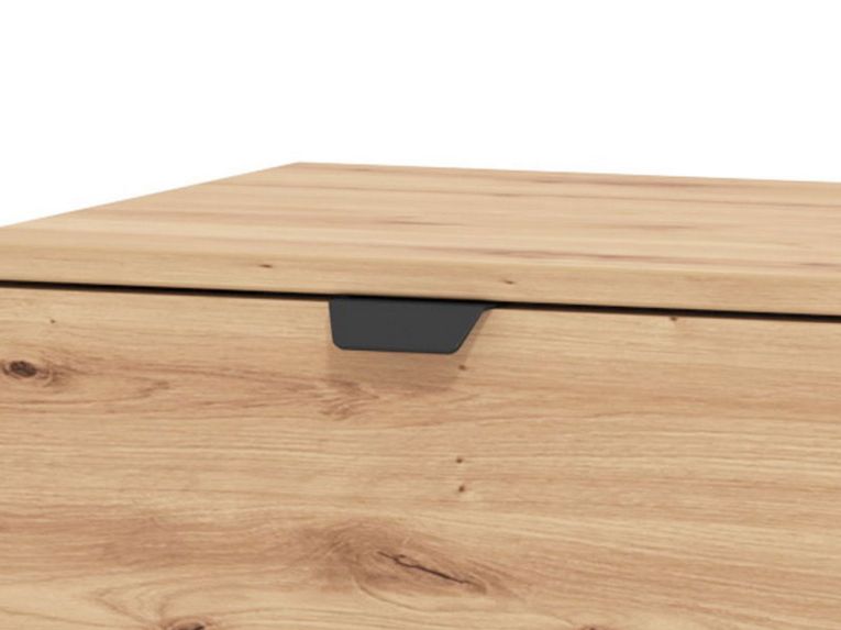 Cassettiera Marrone Rovere Nodi Nero 5 Cassetti Apertura Scorrevole 45x40x95h cm, Chiusura Scorrevole - Mainarda