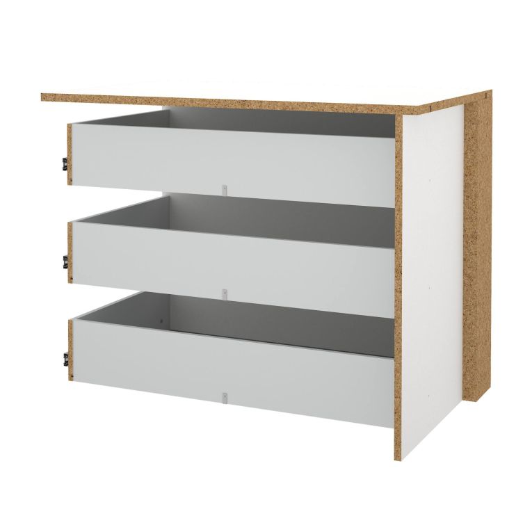 Cassettiera Mathilde, Settimino multiuso, Comò camera da letto, Mobile con cassetti, 55x87 h70 cm, Bianco
