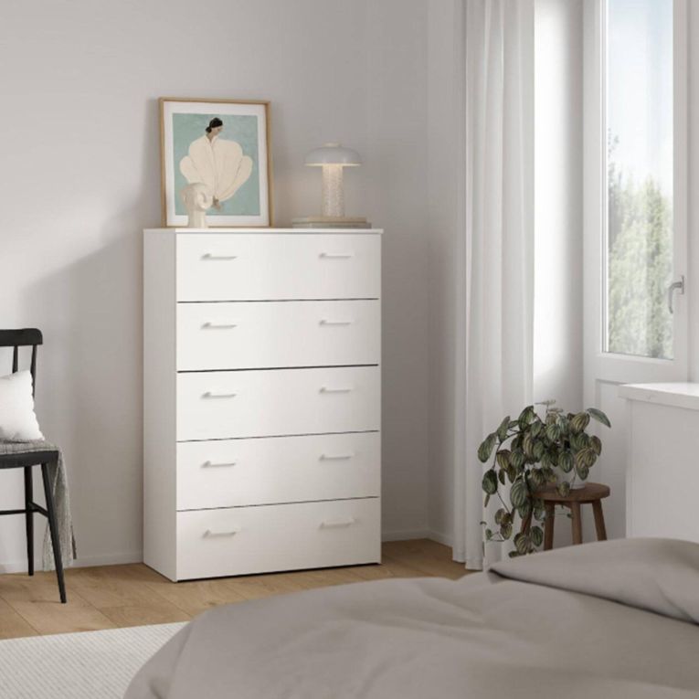 Cassettiera minimal bianca 74x114h cm - Aikol