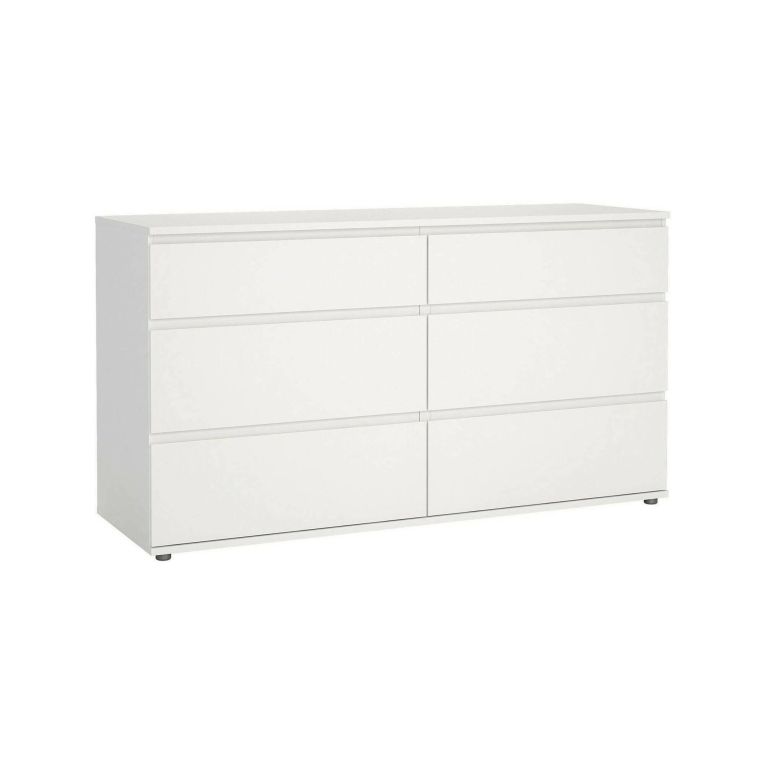 Cassettiera moderna bianca 153x83h cm - Albacore