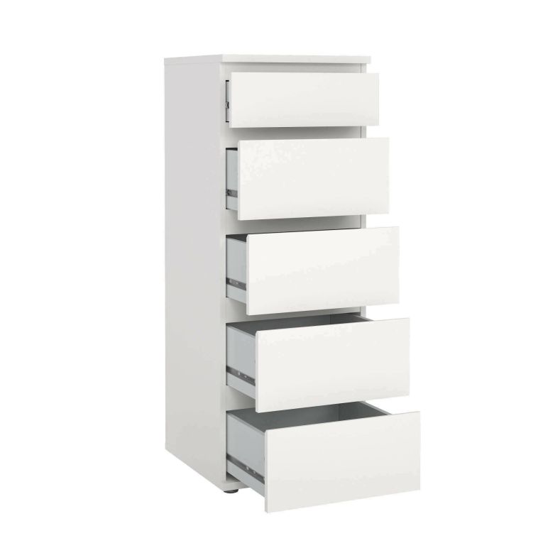 Cassettiera moderna bianca 40x106h cm - Abelarda