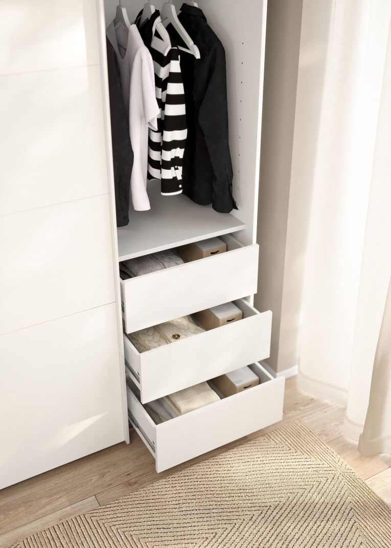 Cassettiera moderna bianca 57x69h cm - Giacarta