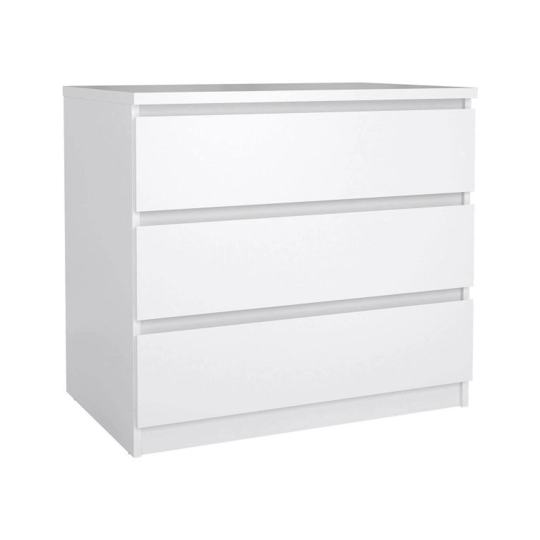 Cassettiera moderna bianca lucida 77x70h cm - Artic