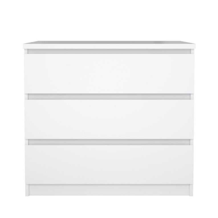 Cassettiera moderna bianca lucida 77x70h cm - Artic