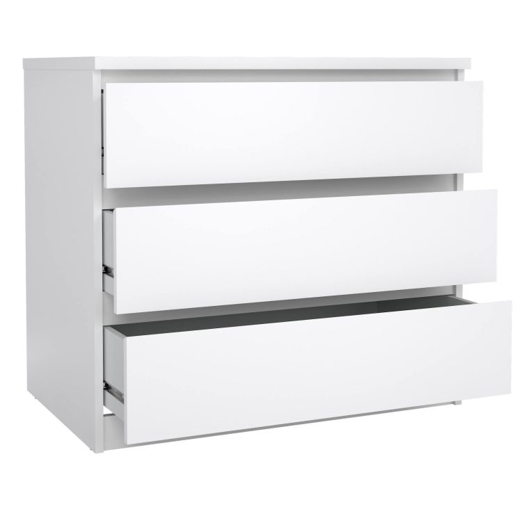 Cassettiera moderna bianca lucida 77x70h cm - Artic