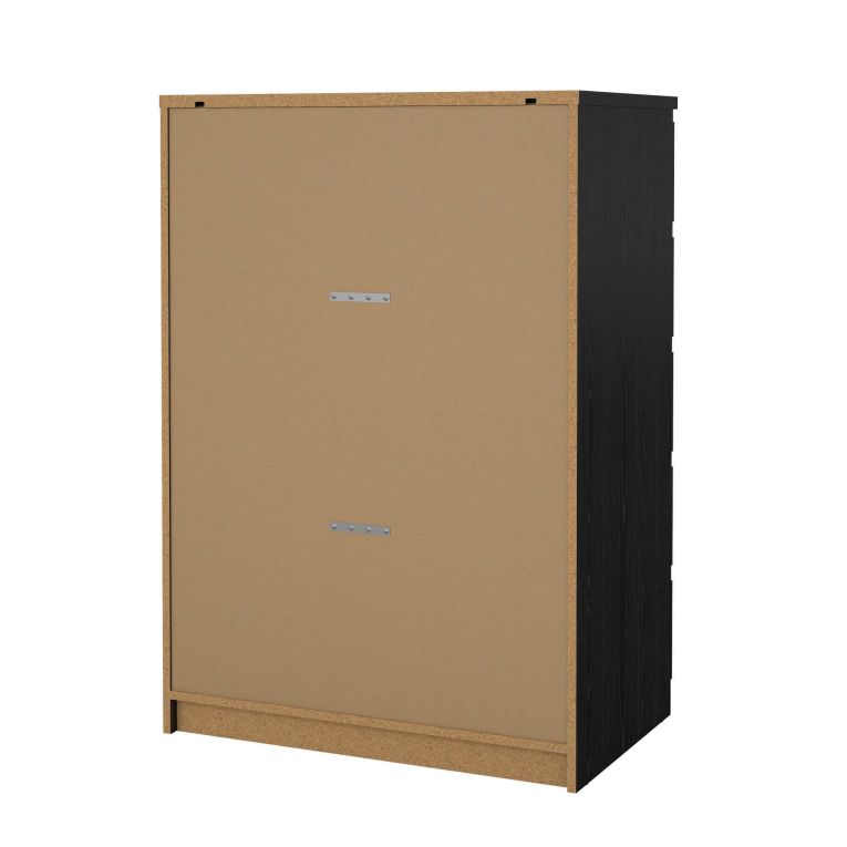 Cassettiera moderna nera 76x111h cm - Lucy