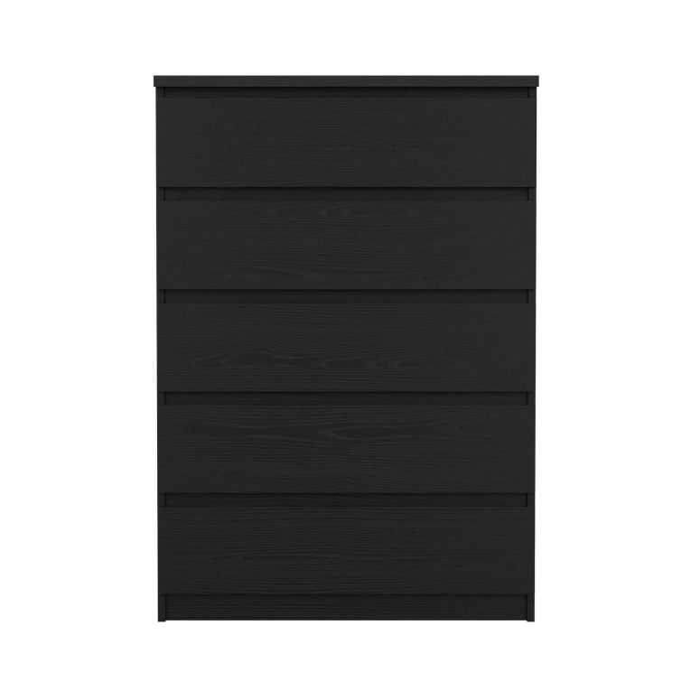Cassettiera moderna nera 76x111h cm - Lucy