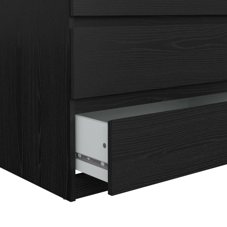 Cassettiera moderna nera 76x111h cm - Lucy