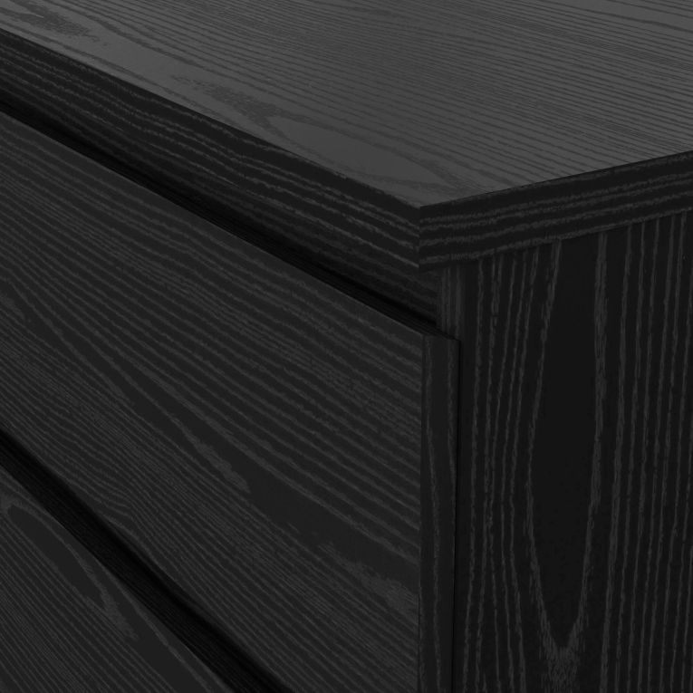 Cassettiera moderna nera 76x111h cm - Lucy