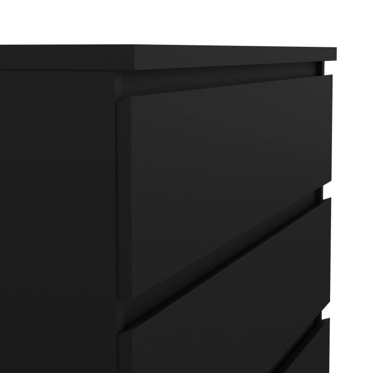 Cassettiera moderna nera 77x111h cm - Ansel