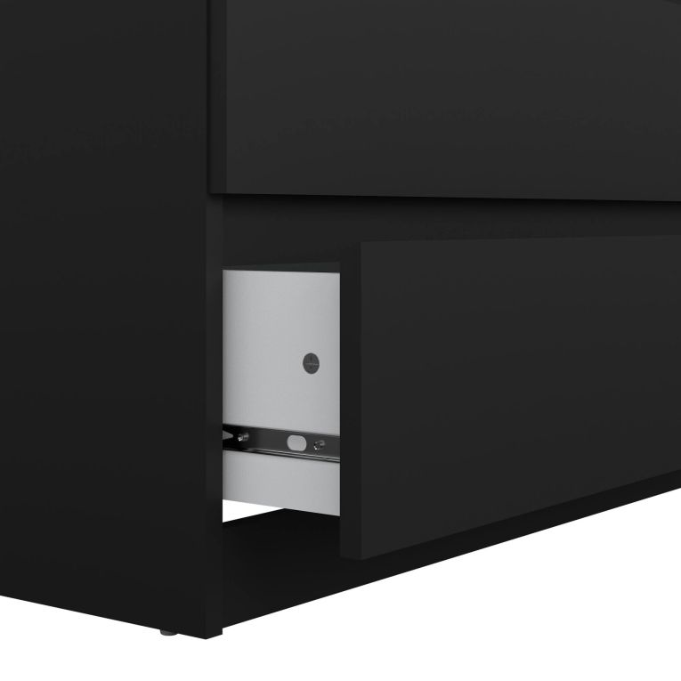 Cassettiera moderna nera 77x111h cm - Ansel