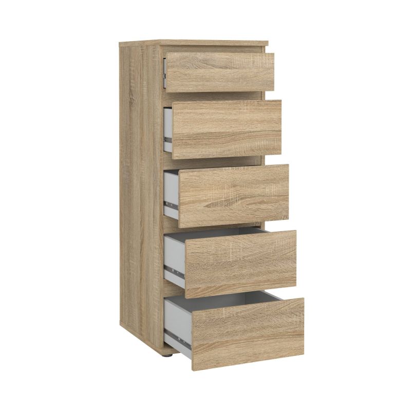 Cassettiera moderna quercia 40x106h cm - Abelarda