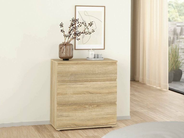 Cassettiera moderna quercia 76x83h cm - Aski