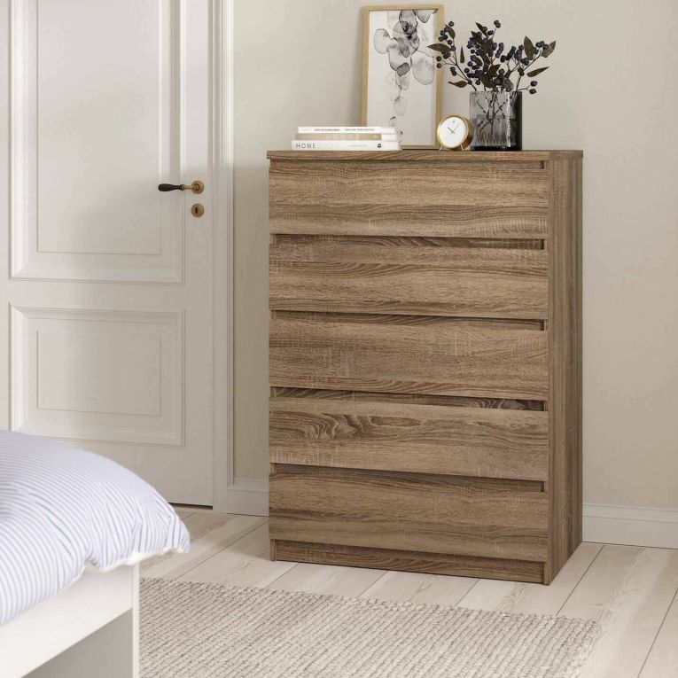 Cassettiera moderna rovere 76x111h cm - Lucy