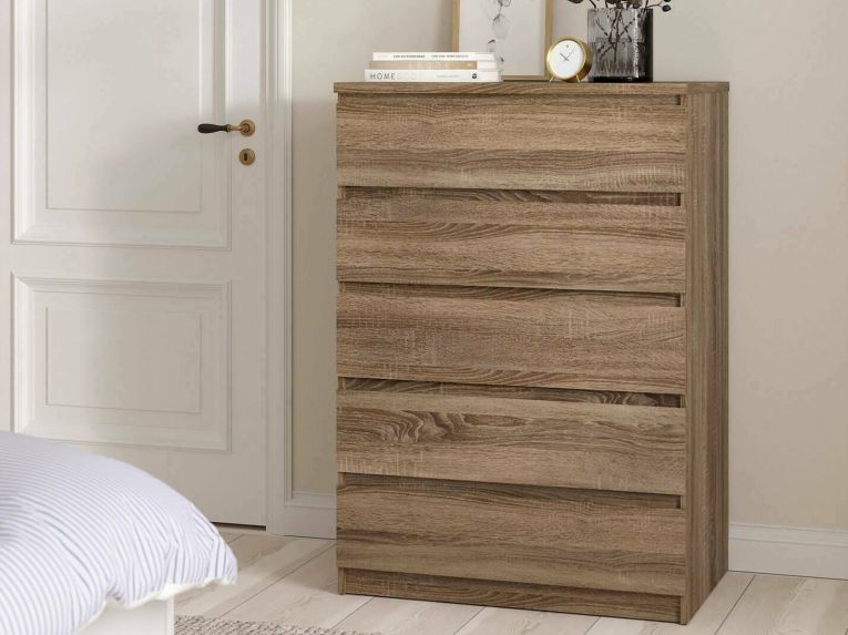 Cassettiera moderna rovere 76x111h cm - Lucy