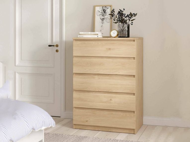 Cassettiera moderna rovere 77x111h cm - Ansel