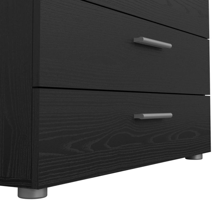 Cassettiera Nero 4 Cassetti Apertura Scorrevole 80x40x68h cm, Chiusura Scorrevole - Arwen