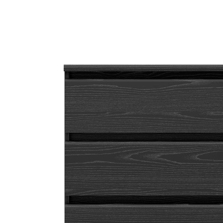 Cassettiera Nero 6 Cassetti Apertura Scorrevole 154x50x70h cm, Chiusura Scorrevole - Ceraso