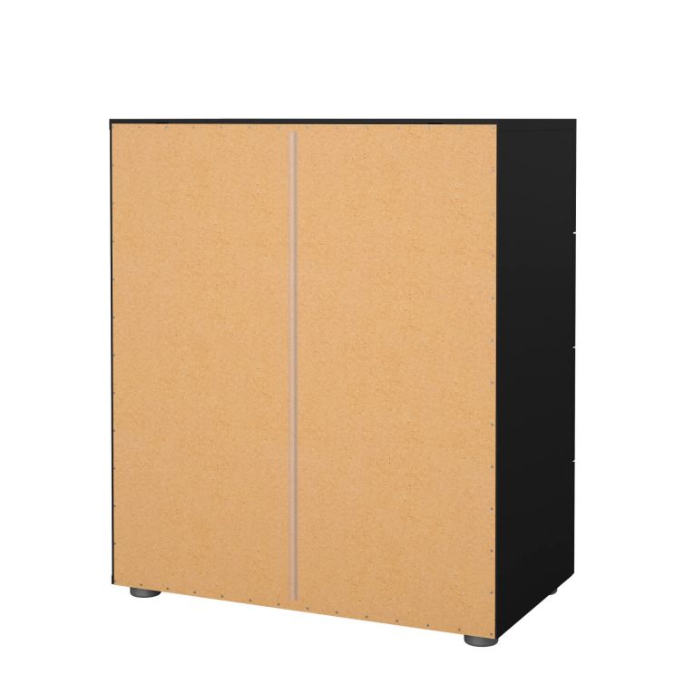 Cassettiera Nina, Settimino multiuso, Comò camera da letto, Mobile con cassetti, 40x70 h82 cm, Nero