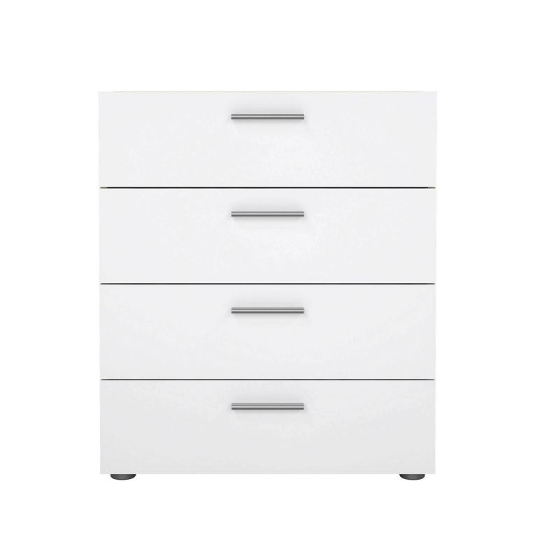 Cassettiera Nina, Settimino multiuso, Comò camera da letto, Mobile con cassetti, 70x40 h82 cm, Quercia e Bianco