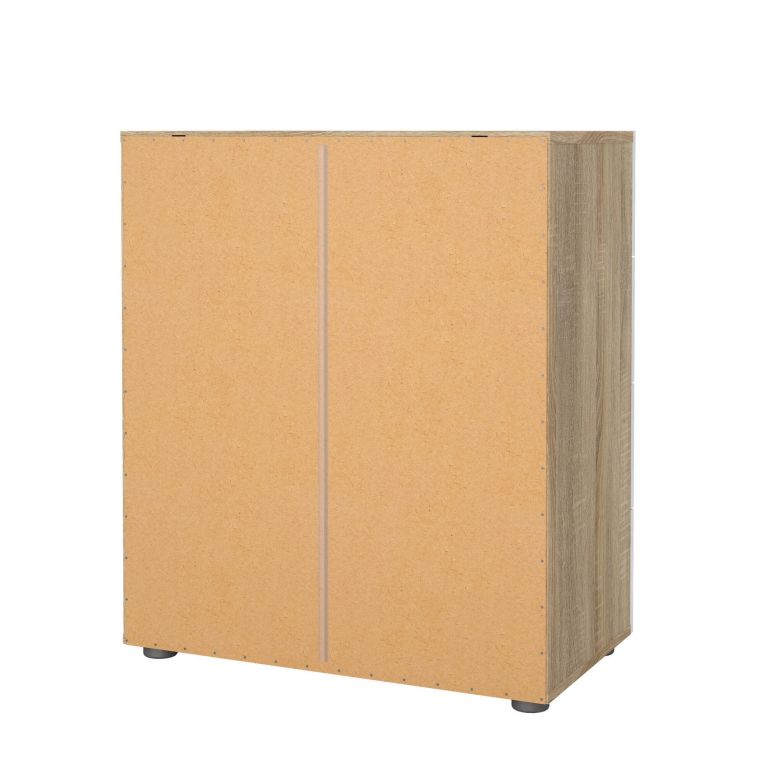 Cassettiera Nina, Settimino multiuso, Comò camera da letto, Mobile con cassetti, 70x40 h82 cm, Quercia e Bianco