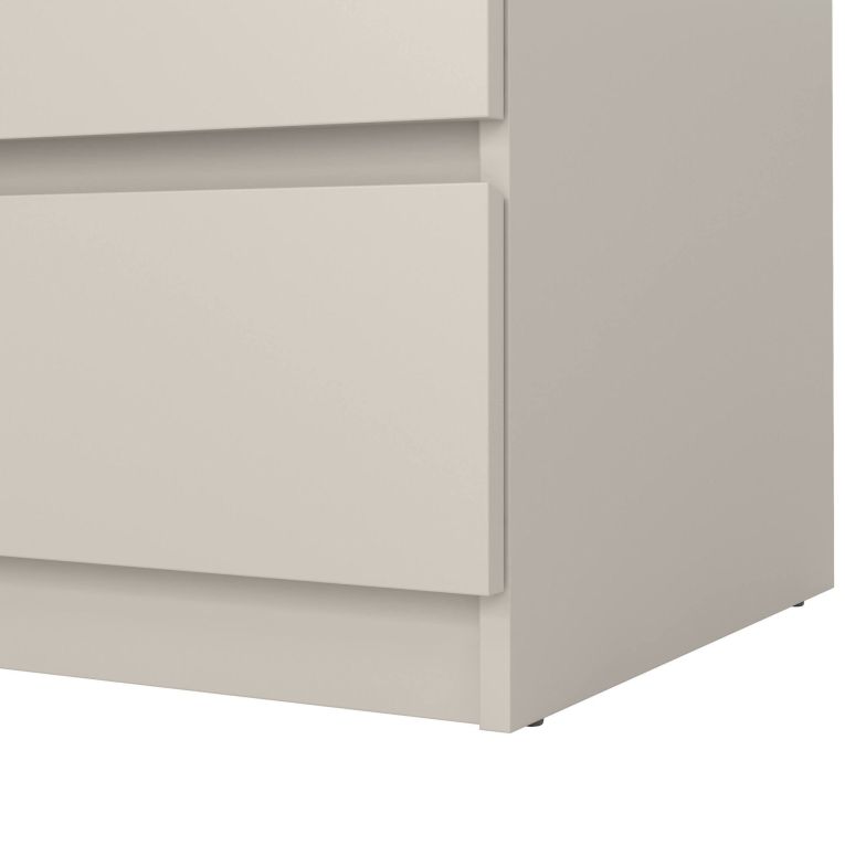 Cassettiera Orani, settimino multiuso con 3 cassetti, comò elegante per camera da letto, 77x50 h70 cm, Beige