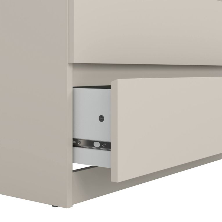 Cassettiera Piccilli, settimino multiuso con 5 cassetti, comò elegante per camera da letto, 77x50 h111 cm, Beige