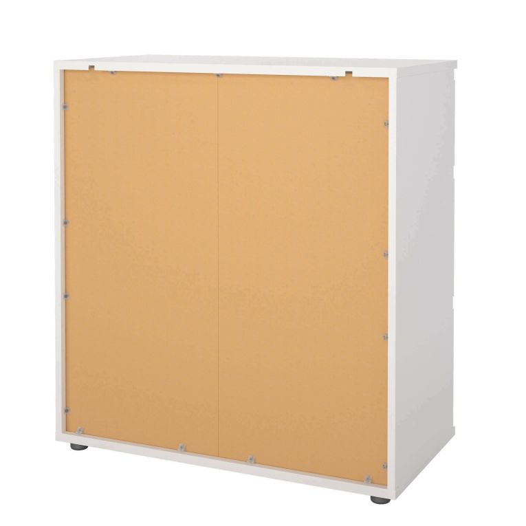 Cassettiera Pomme, Settimino multiuso, Comò camera da letto, Mobile con cassetti, 77x40 h84 cm, Bianco