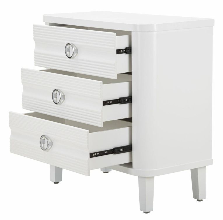 Cassettiera Priolo, Settimino multiuso, Comò camera da letto, Mobile con cassetti, 81x40 h84 cm, Bianco