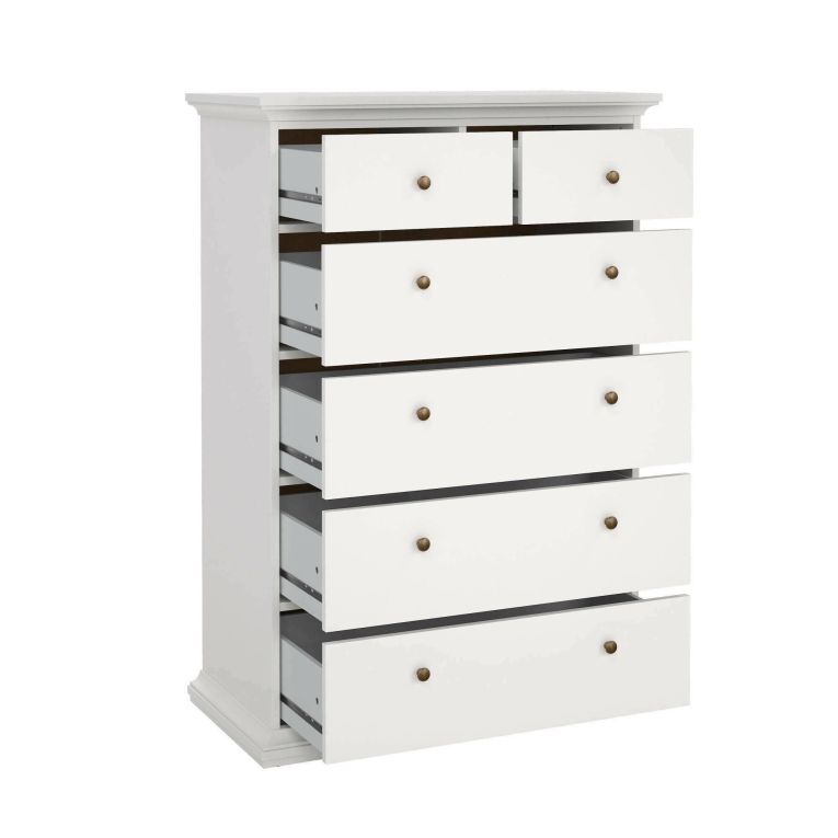 Cassettiera rustica bianca 96x139h cm - Gaetana