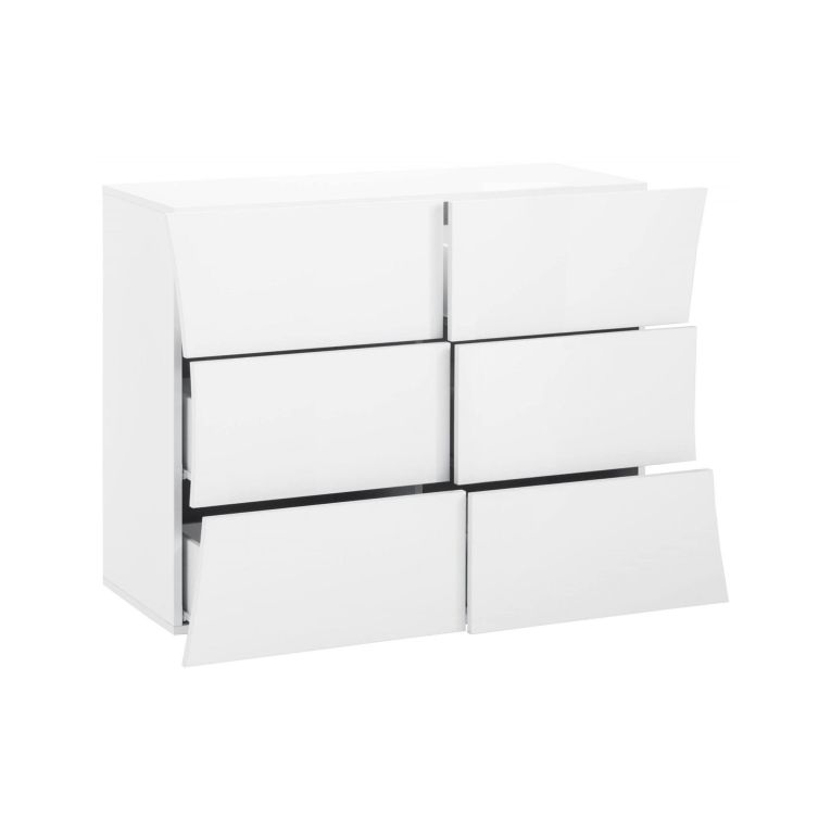 Cassettiera salvaspazio bianca lucida 111x82h cm - Albelaziz