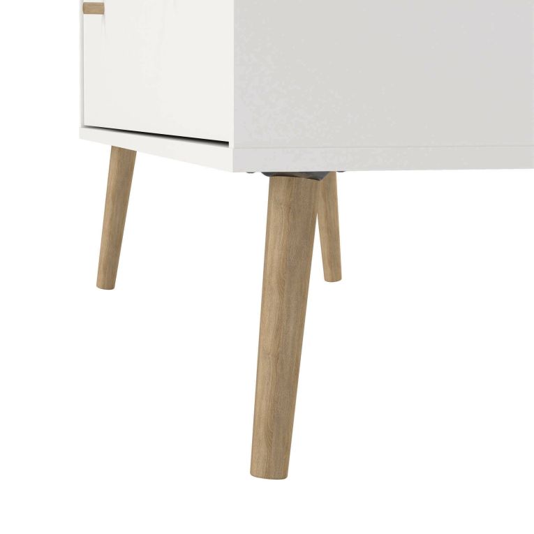 Cassettiera Tiffany, Settimino multiuso, Comò camera da letto, Mobile con cassetti, 39x99 h82 cm, Bianco