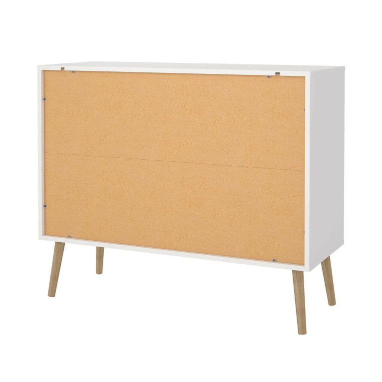 Cassettiera Tiffany, Settimino multiuso, Comò camera da letto, Mobile con cassetti, 39x99 h82 cm, Bianco