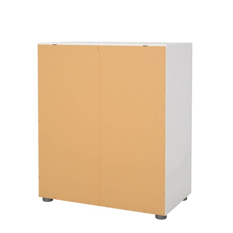 Cassettiera Valerie, Settimino multiuso, Comò camera da letto, Mobile con cassetti, 70x40 h82 cm, Bianco