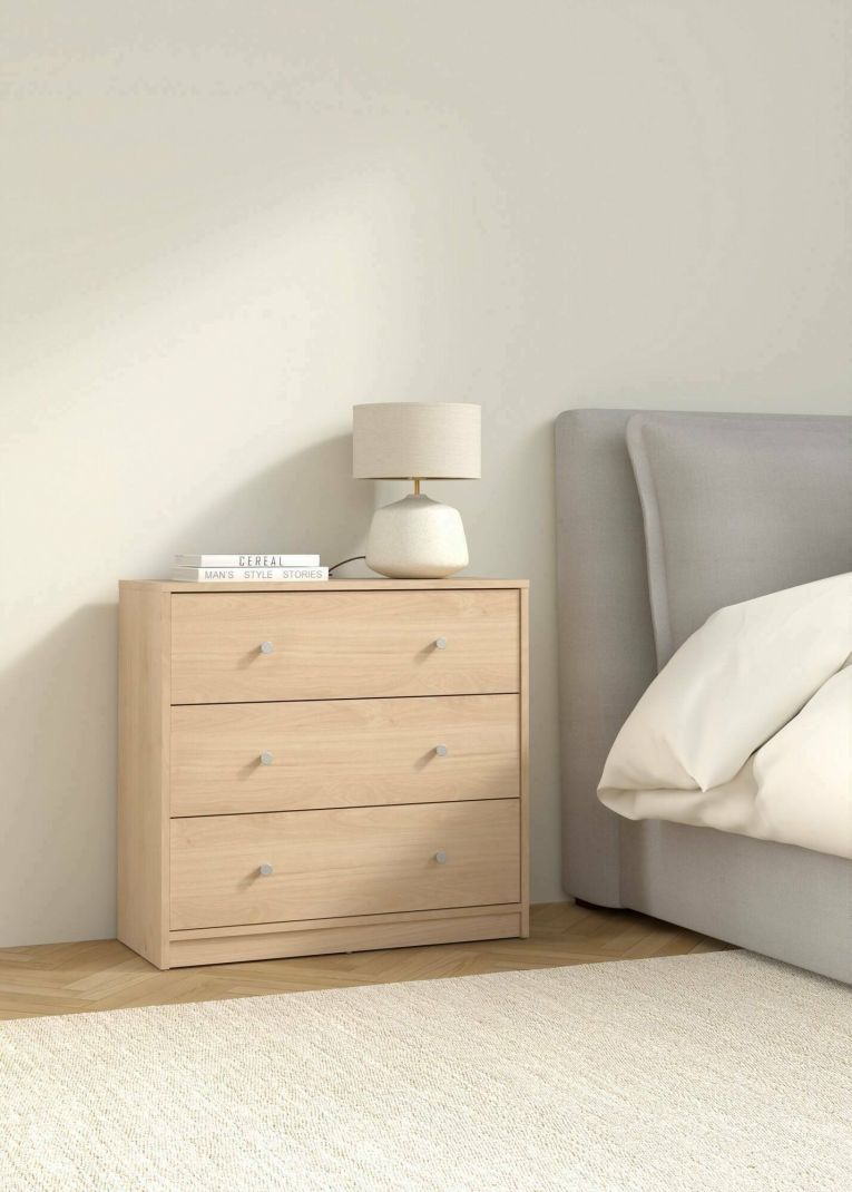 Cassettiera Vivienne, Settimino multiuso, Comò camera da letto, Mobile con cassetti, 30x72 h68 cm, Rovere