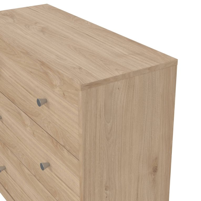 Cassettiera Vivienne, Settimino multiuso, Comò camera da letto, Mobile con cassetti, 30x72 h68 cm, Rovere