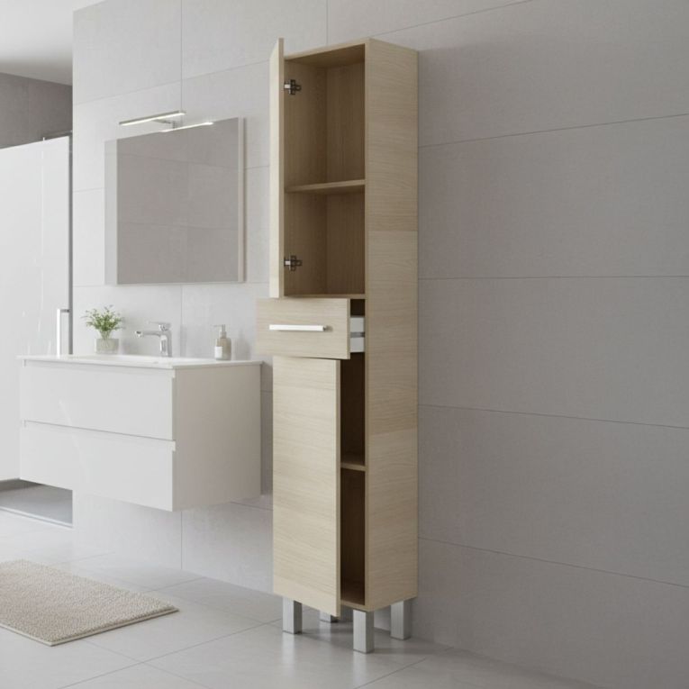 Colonna 2 ante minimal 35x182h cm rovere - Alka