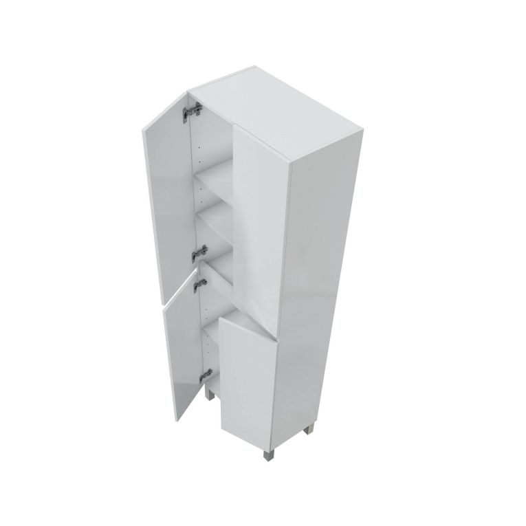 Colonna lavanderia 4 ante 60x182h cm bianco lucido - Fabian