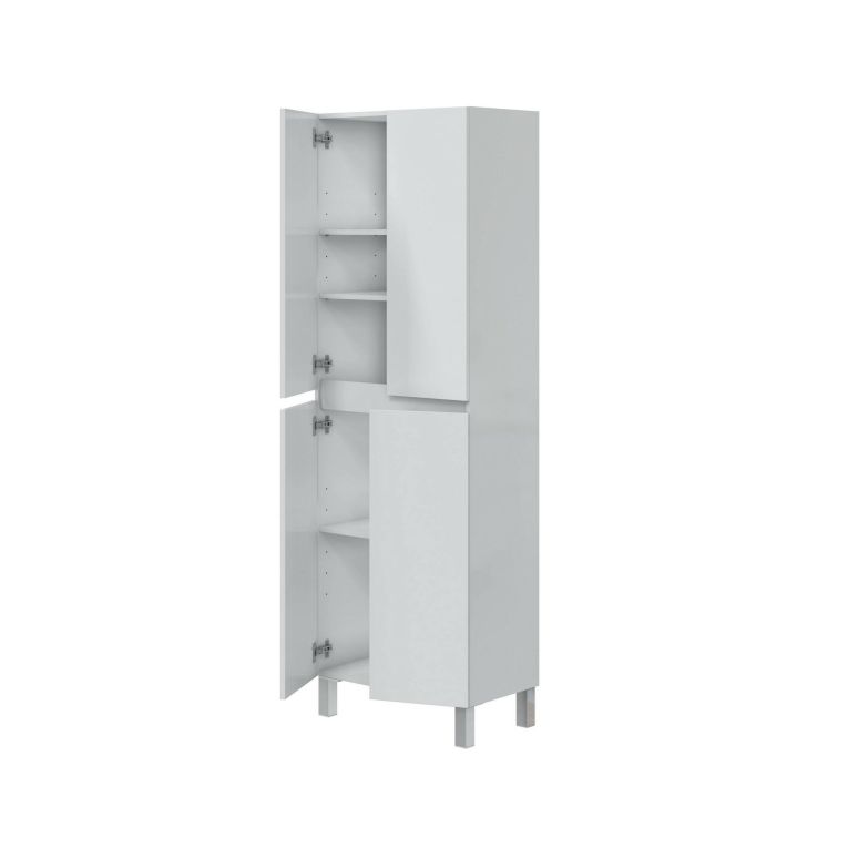 Colonna lavanderia 4 ante 60x182h cm bianco lucido - Fabian