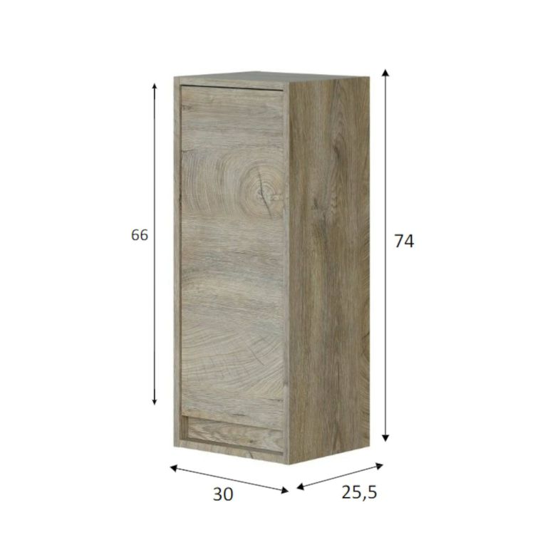 Colonna piccola sospesa bagno 30x74h cm rovere - Anabella