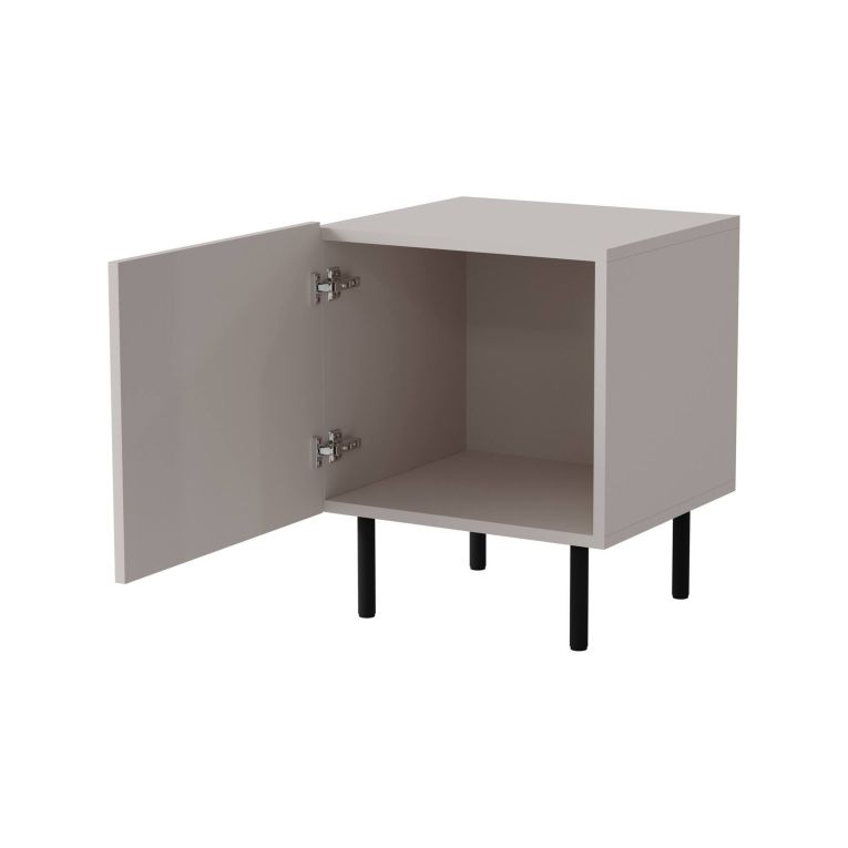 Comodino 1 anta beige 44x40x51h cm - Set di 2 comodini Livraga