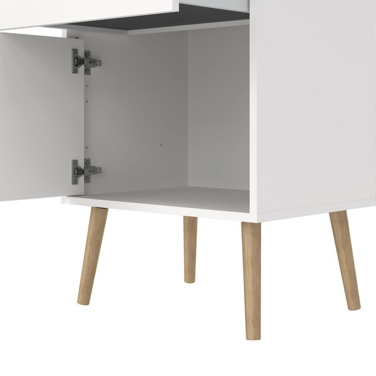 Comodino 1 anta bianco 50x39x72h cm - Antenati