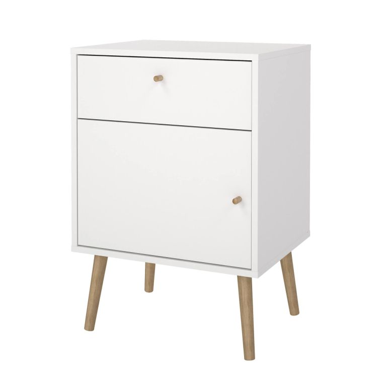 Comodino 1 anta bianco 50x39x72h cm - Antenati