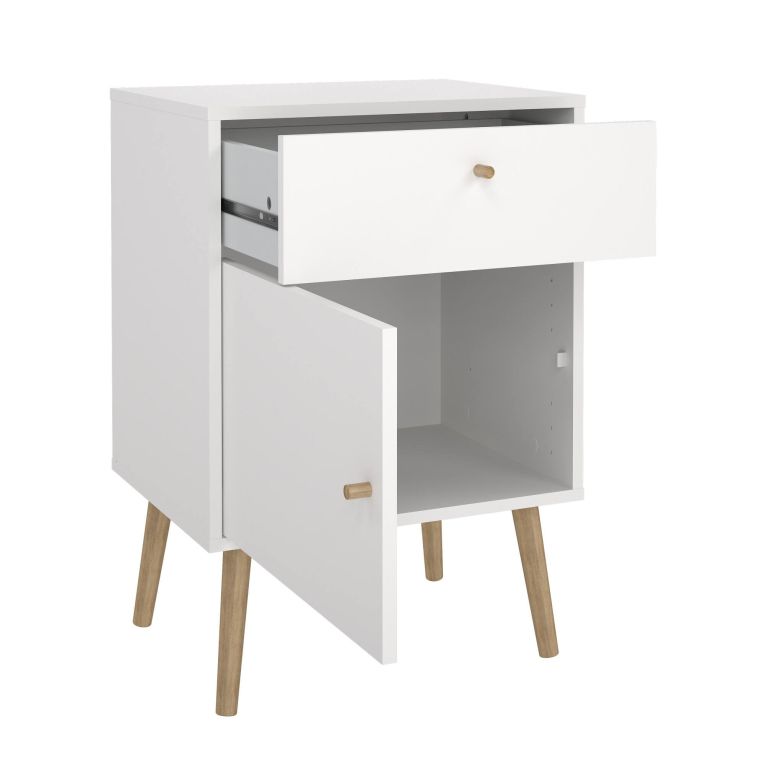 Comodino 1 anta bianco 50x39x72h cm - Antenati
