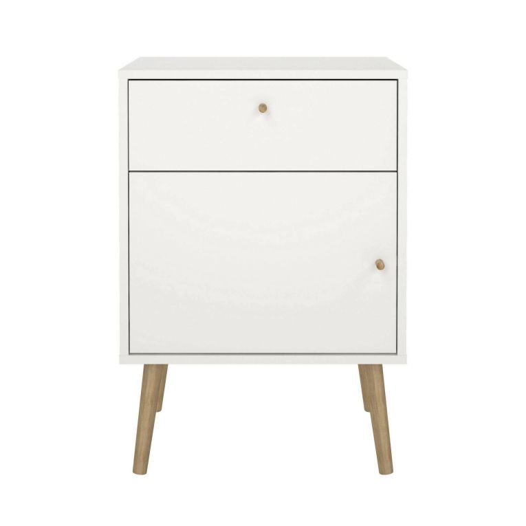 Comodino 1 anta bianco 50x39x72h cm - Antenati