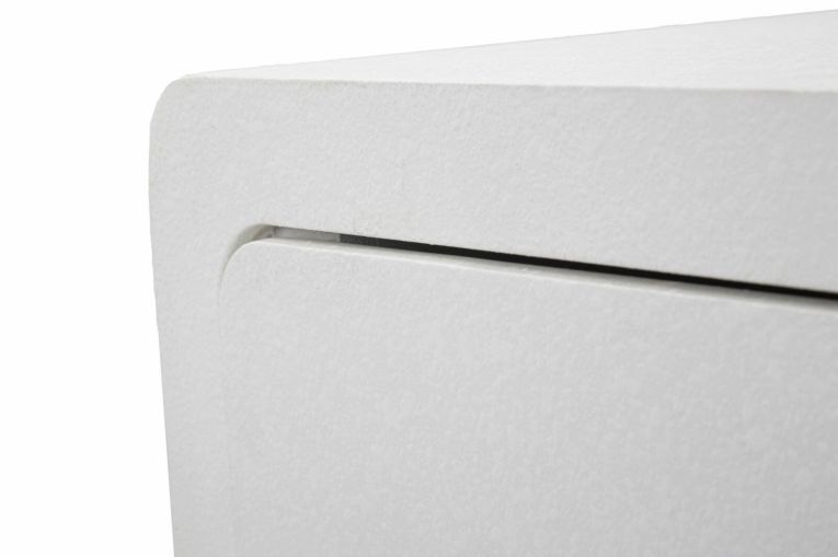 Comodino 1 anta bianco e oro 50x32x50h cm - Suze