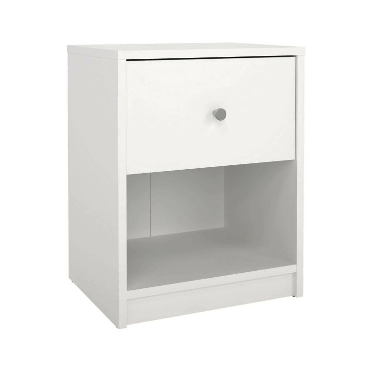 Comodino 1 cassetto bianco 37x30x48h cm - Kastri
